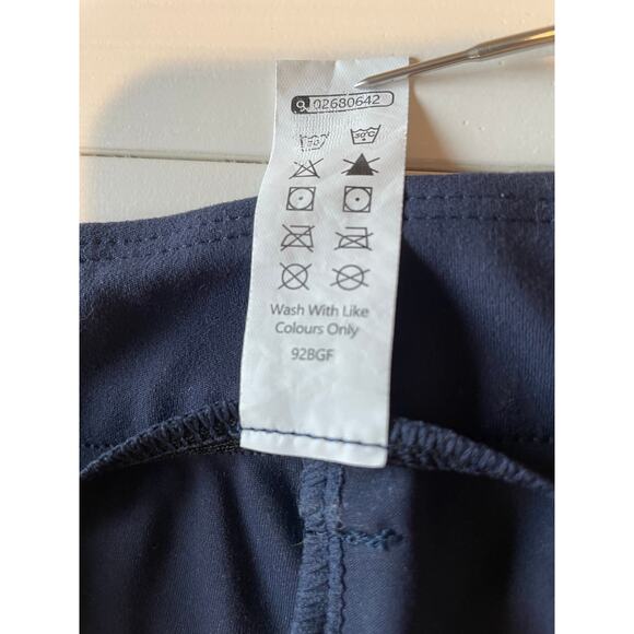 Halara High Waisted Skinny Cargo Pants Pockets Navy Sz L Athleisure Stretch - Picture 7 of 10